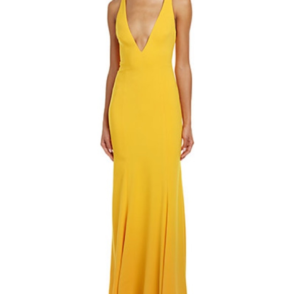 New JayGodfrey plunging v-neck gown